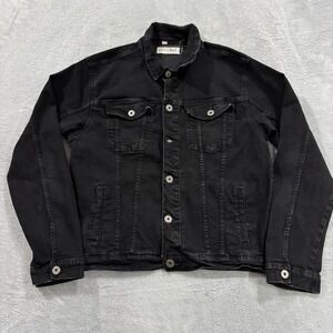 Evolution in Design Jacket Unisex Adult 2XL Denim Button Up Grunge‎ Punk Goth